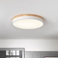 thumbnail image 1 of Modern Minimalist Close to Ceiling Lighting, Wood LED Flush Mount Ceiling Light for Bedroom Kitchen Hallway, 1 of 6