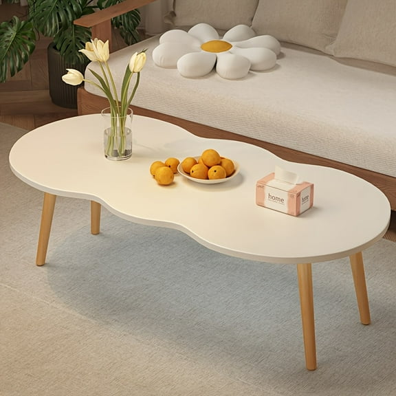 "Modern Minimalist Coffee Table - Compact Scratch-Resistant Hardwood - Space-Saving for Small Spaces & Apartments