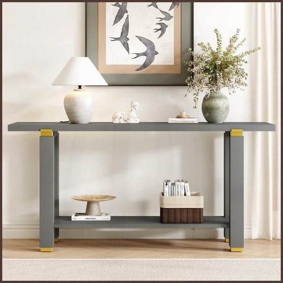 Modern Minimalist Coffee Table with Solid Pine Legs - Space-Saving Storage Shelf for Living Room, Easy to Assemble