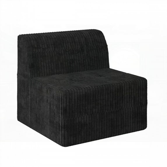 Modern Minimalist Compressed Sofa with Extra Sleeping Space - Black