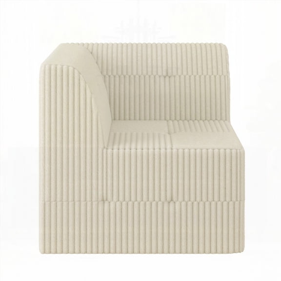 Modern Minimalist Corduroy Corner Sofa with Compressed Sectional Design for Living Room (2208075cm)