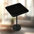 thumbnail image 1 of Modern Minimalist Dining Table with Artificial Marble Top Side Coffee Table Black, 1 of 5