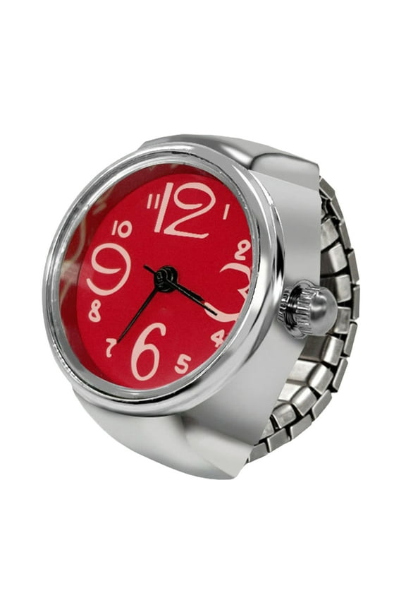 Modern Minimalist Finger Ring Watch Elastic Stretchy Finger Band Ring Watch