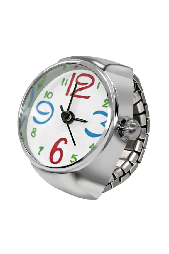 Modern Minimalist Finger Ring Watch Elastic Stretchy Finger Band Ring Watch