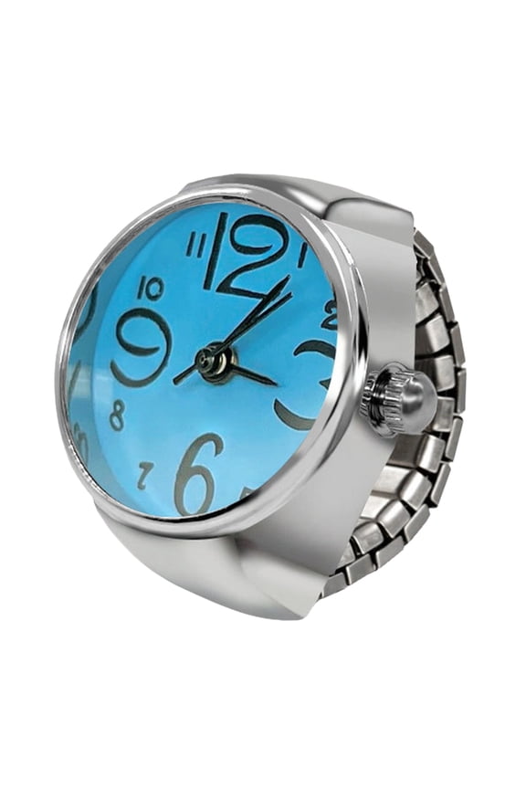 Modern Minimalist Finger Ring Watch Elastic Stretchy Finger Band Ring Watch