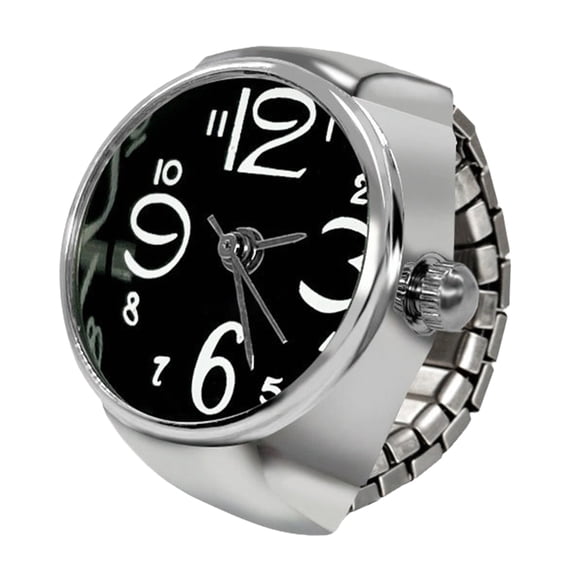 Modern Minimalist Finger Ring Watch Elastic Stretchy Finger Band Ring Watch