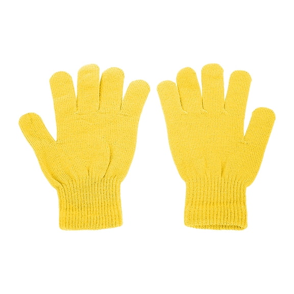 Modern Minimalist Fingerless Knit Gloves Warm Winter Handwear Full Coverage Soft Design for Women Men Size:One Size