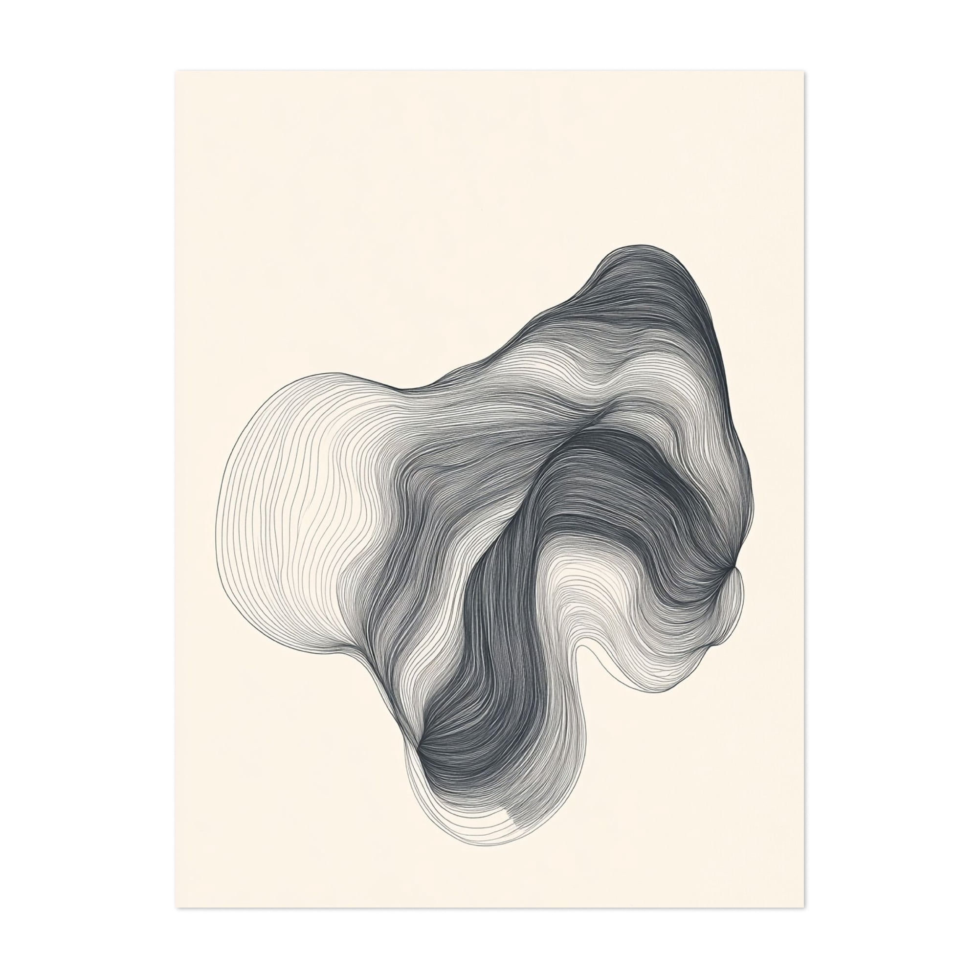 Modern Minimalist Flower Illustration - Line Drawing Abstract Line Art ...