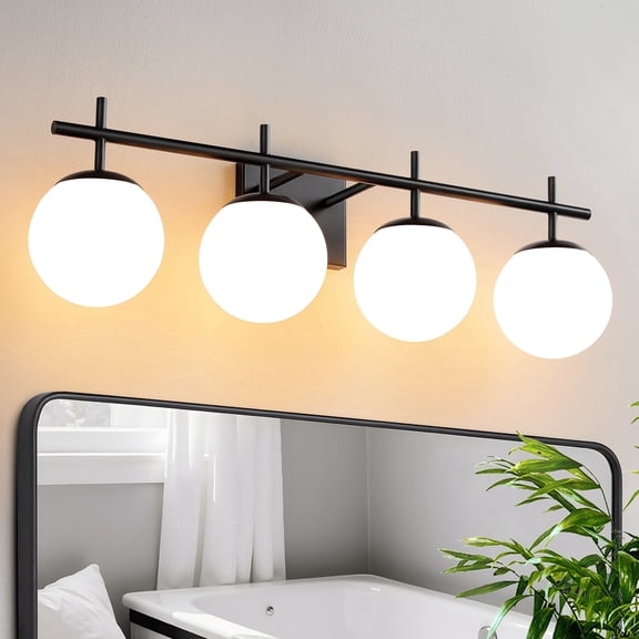 Modern Minimalist Focused Lighting 4-Light Wall Sconces with Spherical Glass Suspended