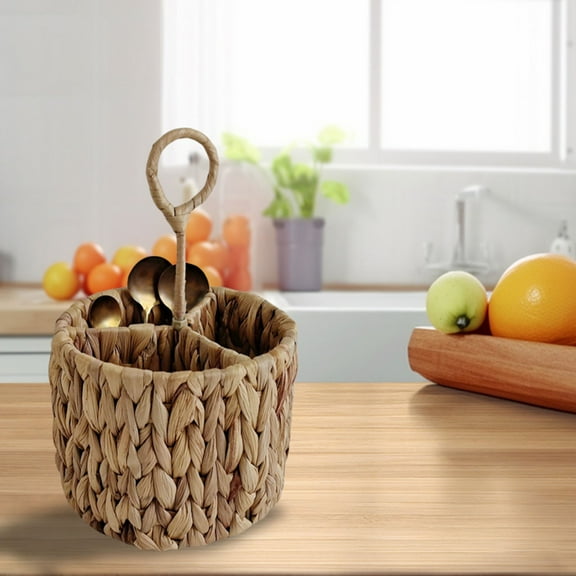 Modern Minimalist Food Storage for Organizing Flexible Design Crafted from Natural Straw Suitable for Home and Living Space Kitchen Organization
