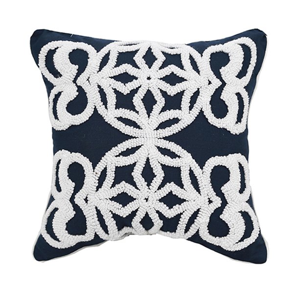 Modern Minimalist Geometric Lumbar Throw Pillow for Case Nordic Woven Tufted Abstract Circle Pattern Decorative Cushion Cover for Sofa Couch Living Room