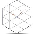 thumbnail image 1 of Modern Minimalist Geometric Wall Clock (Black), 1 of 3
