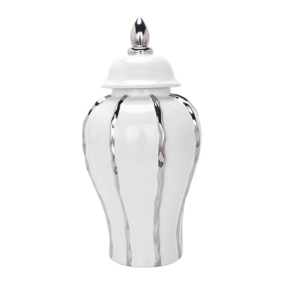 Modern Minimalist Ginger Jar Centerpiece Storage Handicraft Collectible Porcelain Vase for Tabletop Party Restaurant Kitchen Home