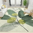 thumbnail image 1 of Modern Minimalist Green Leaves Area Rug, Abstract Watercolor Plants Soft Washable Carpet, Upholstery Rug With Non-Slip Backing For Kids Bedroom Living Room Dining Room Study 4 x 5ft, 1 of 6