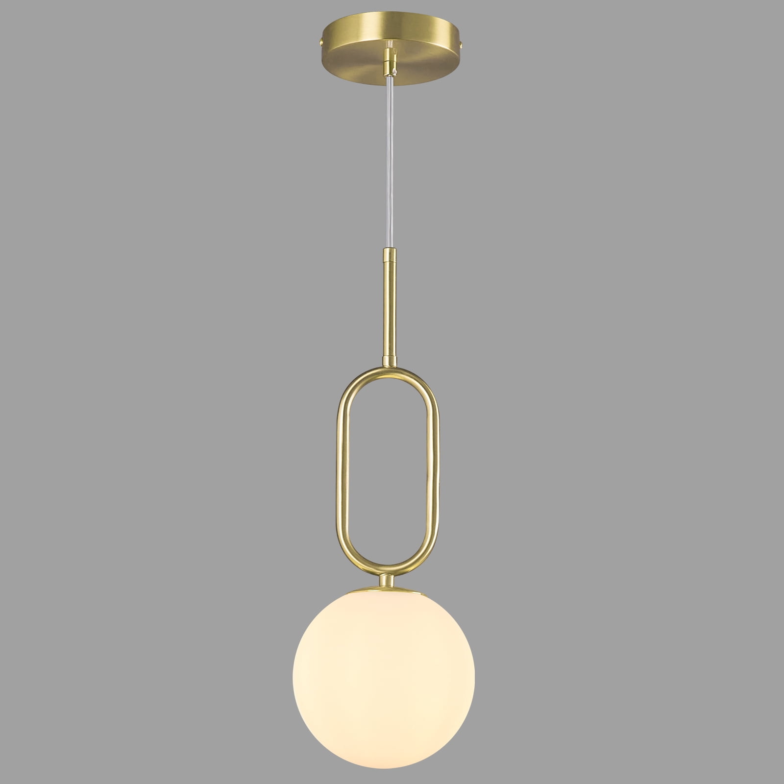 Image showcasing Modern Minimalist Hanging Light Globe Pendant Light Gold Pendant Light ...