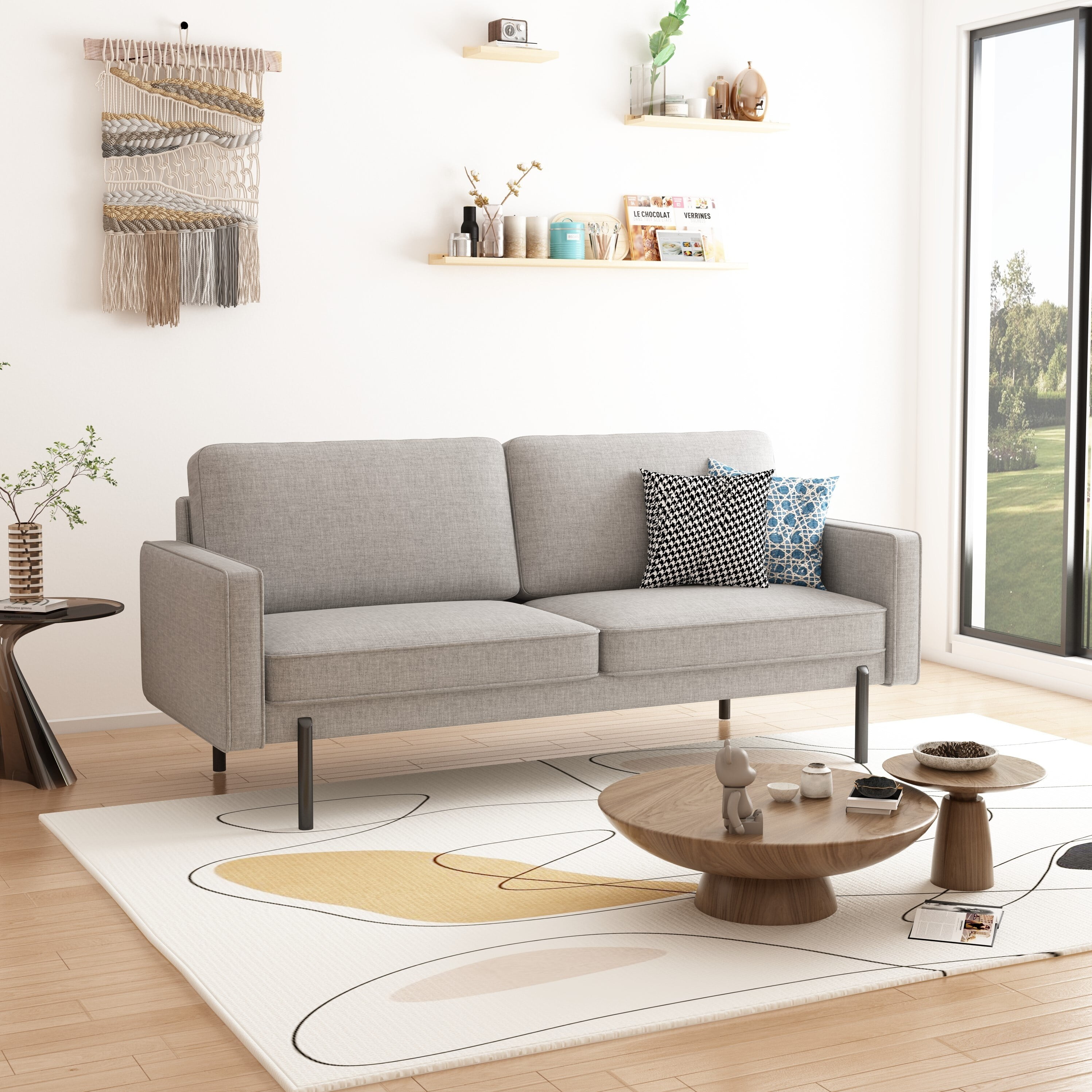 Light grey linen sofa hotsell