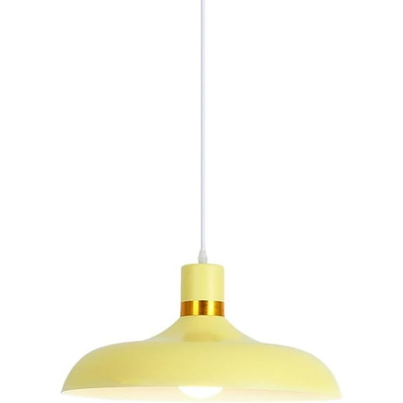 Modern Minimalist Metal Pendant Light for Kitchen Island, Colorful Farmhouse Pendant Lighting for Dining Room, Simple Rustic Pendant Lamp, Retro Industrial Style Pendant Light Fixture