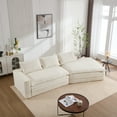 thumbnail image 1 of Modern Minimalist Modular Sectional Sofa, Upholstered Cloud Couch with Deep Seats, Right Facing Chaise for Living Room-White, 1 of 6