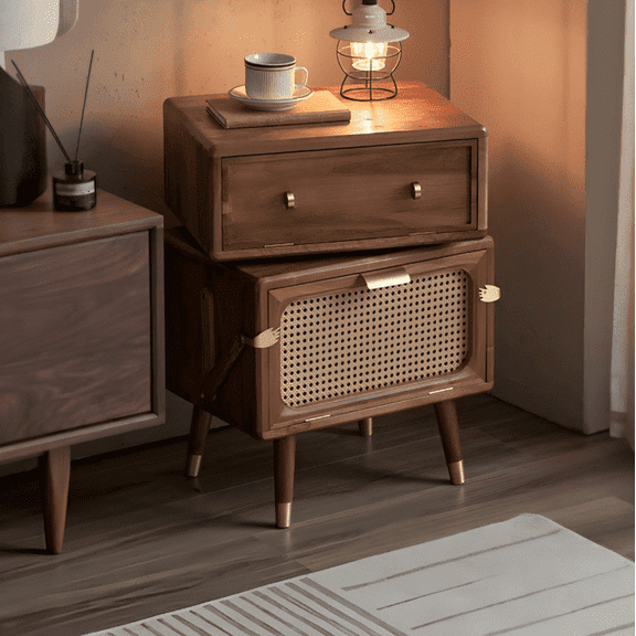 Modern Minimalist Nightstand  Elegant & Versatile Small Bedside Table