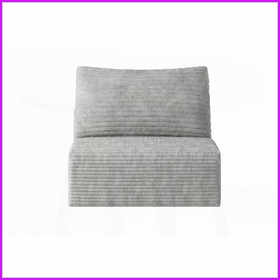 Modern Minimalist Plush Corduroy 1-Seater Sofa - No Assembly for Living Room/Bedroom