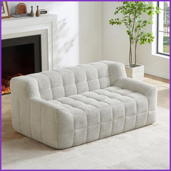 Modern Minimalist Premium Fabric Full Sofa - Versatile Modular Design for Living Room, No Assembly Required