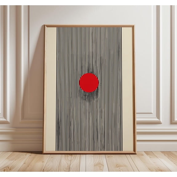 Modern Minimalist Red Dot Poster Unframed Paper Print