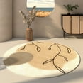 thumbnail image 1 of Modern Minimalist Round Carpets for Living Room ration Rugs for Bedroom r Plush Carpet Home Thick and Fluffy Area Rug, 1 of 6