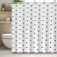 thumbnail image 1 of Modern Minimalist Shower Curtain, Black Polka Dot Printed Shower Curtain, Simple Bathroom Decoration With 12 Hooks, 1 of 4
