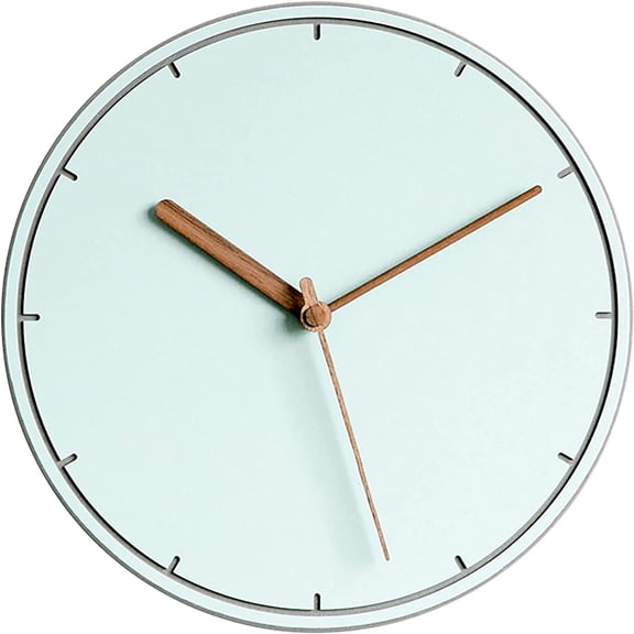 Modern Minimalist Silent Wall Clock Blue Pastel Collection (Numberless Dial)