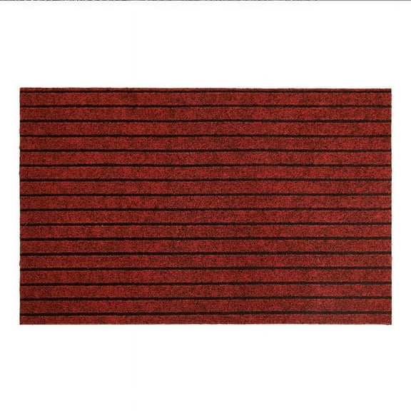 Modern Minimalist Square Floor Mat - Durable, Stain/Fade Resistant, Non-Slip Rubber Backing, Machine Washable for Indoor/Outdoor