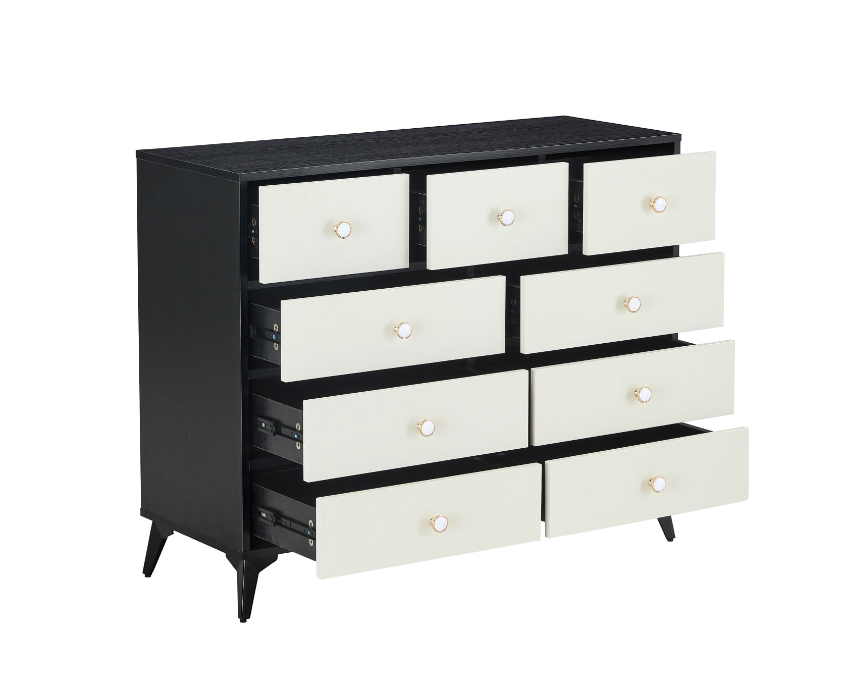 Curated visual reference: Picture Idea: Modern Minimalist Storage Cabinet Console Table With 9 Drawers Dresser