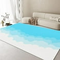 thumbnail image 1 of Modern Minimalist Style Art Design Area Rug, Cartoon Cute Blue Sky and White Clouds Rugs for Living Room, Non-Slip Low Pile Bedroom Carpet, Soft Washable Nursery Balcony Rugs 2x3ft, 1 of 6