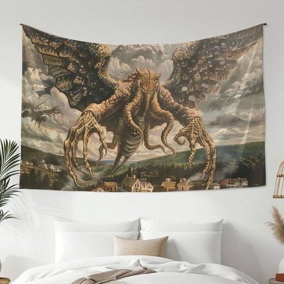 Modern Minimalist Style Tapestry, Abstract Monster Print Tapestry, Bedroom Living Room Dormitory Decoration, Home Decoration