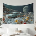 thumbnail image 1 of Modern Minimalist Style Tapestry, Car on the Moon Print Tapestry, Bedroom Living Room Dormitory Decoration, Home Decoration, 1 of 4