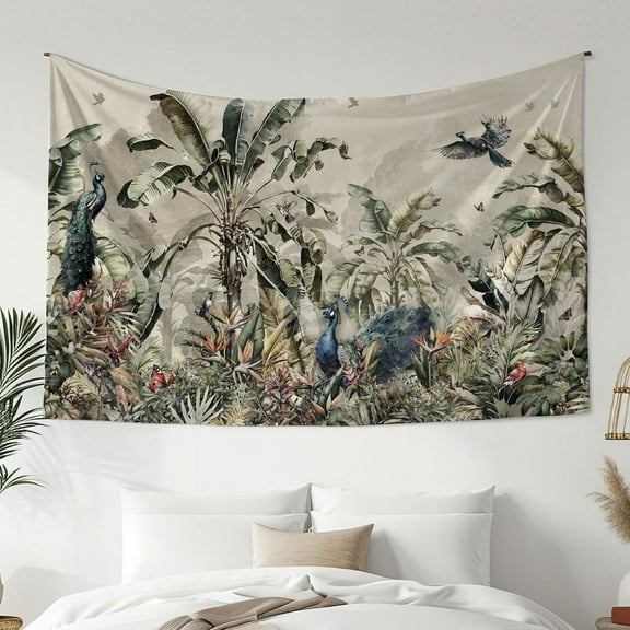 Modern Minimalist Style Tapestry, Plant and Flower Print Tapestry, Bedroom Living Room Dormitory Decoration, Home Decoration