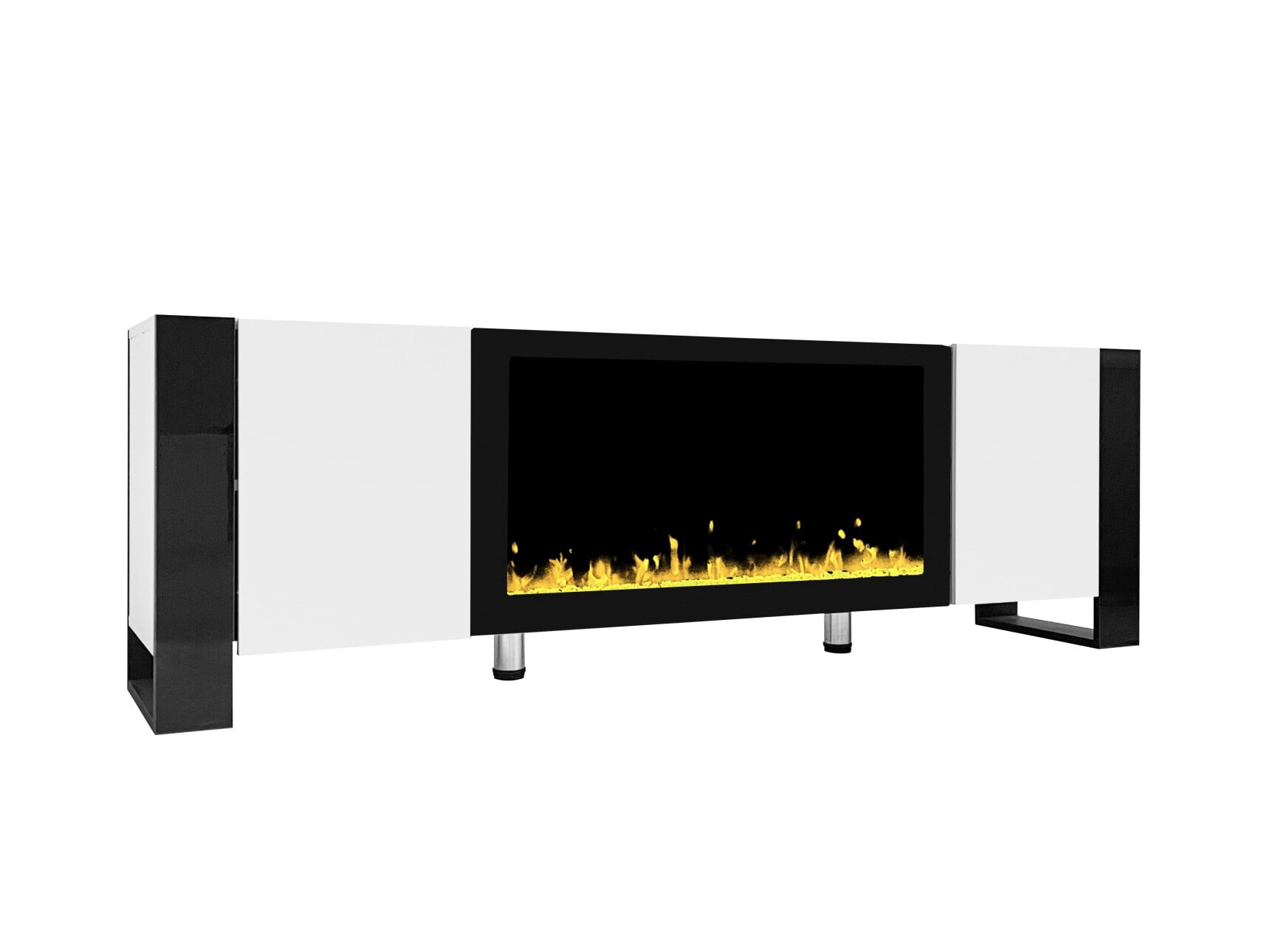 Photo inspiration: Gallery Detail: Modern Minimalist TV Stand With Electronic Fireplace