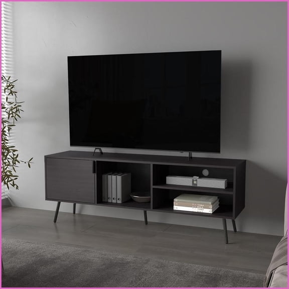 Modern Minimalist TV Stand with Multistorage, Wengue | Particle Board | Melamine