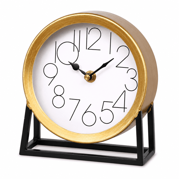 Modern Minimalist Table Clock with Stand for Desk, Mantel, and Home Decor