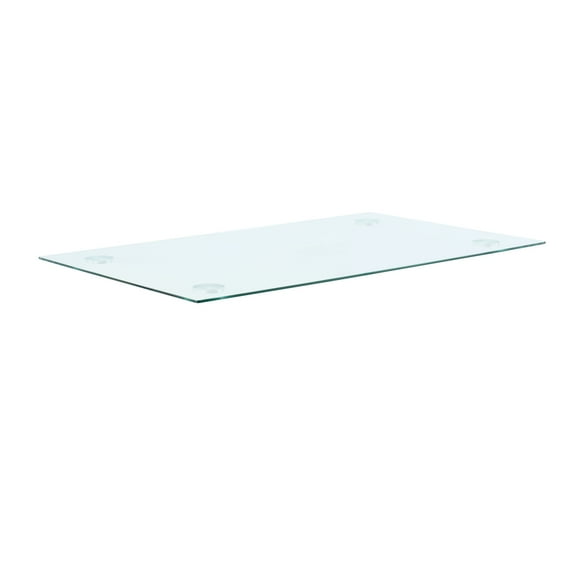 Modern Minimalist Tempered Glass Table Top Rectangular Clear Glass Countertop (1300x800mm)
