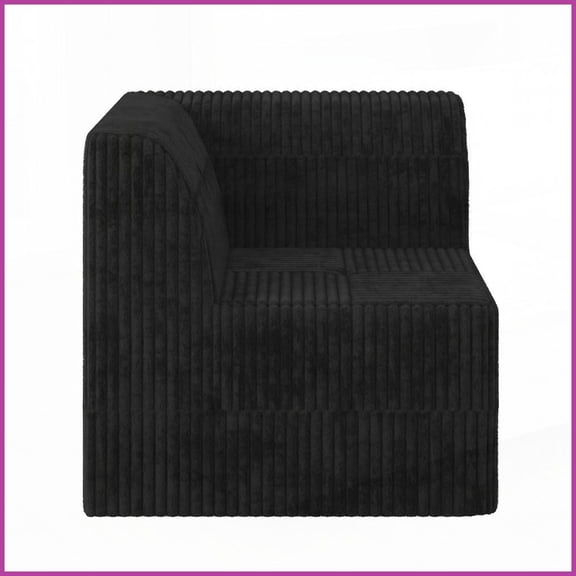 Modern Minimalist Terrycloth Sectional Sleeper Sofa - Space-Saving Comfy Couch for Living Room Bedroom, No Assembly Required