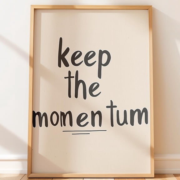 Modern Minimalist Wall Art Hand Lettered Typography Motivational Quotes Scandinavian Decor Neutral Brush Script, Unframed Poster