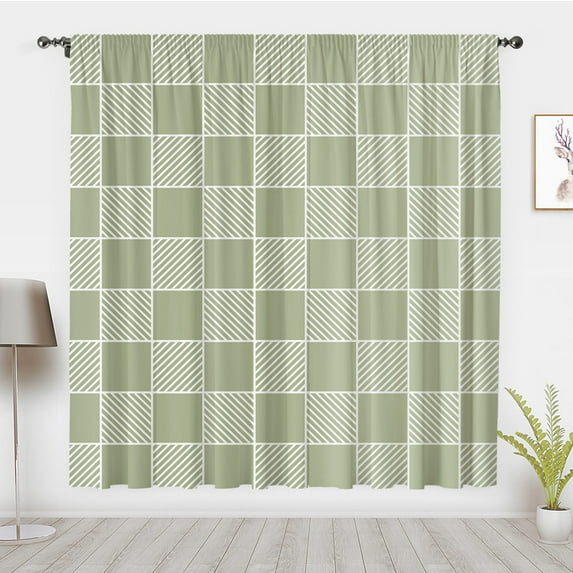 Modern Minimalist geometric Lines Window Curtains, Blackout Curtains Window Drapes Treatment, For Bedroom Home window privacy Decoration(Rod Pocket)