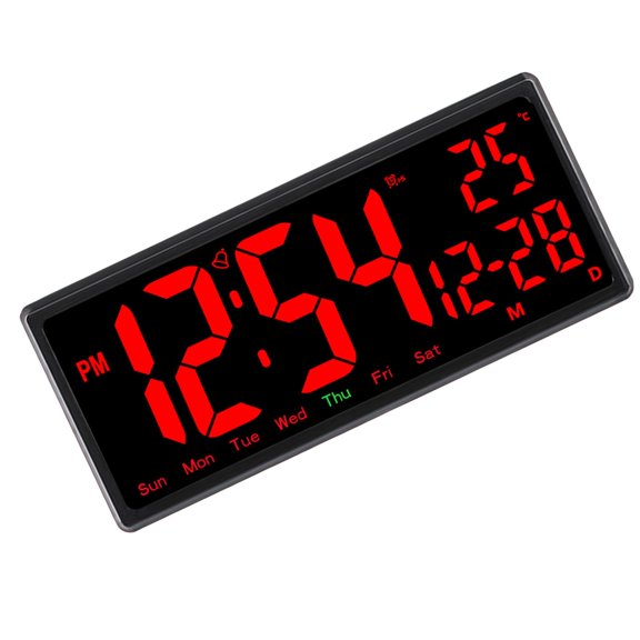 Modern Minimalists LED Digital Alarm Clock for Office Bedroom Decors Date Temperature Display Modern Decors Desk Clock