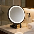 thumbnail image 1 of Modern Mirror 3-in-1 Magnifying , 50X Magnification, Handheld/Wall Mount/Tabletop Design, Double-Sided Makeup Mirror with 360° Adjustable Handle, 1 of 4