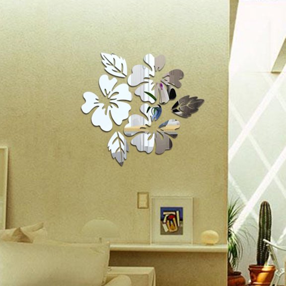 Modern Mirror Removable Decal Art Mural Wall Sticker Qt-267, 3D Stereo Diy Removable Wall Decoration Kit With Easy Installation For Home Room Decor, Ideal For Living Room Bedroom