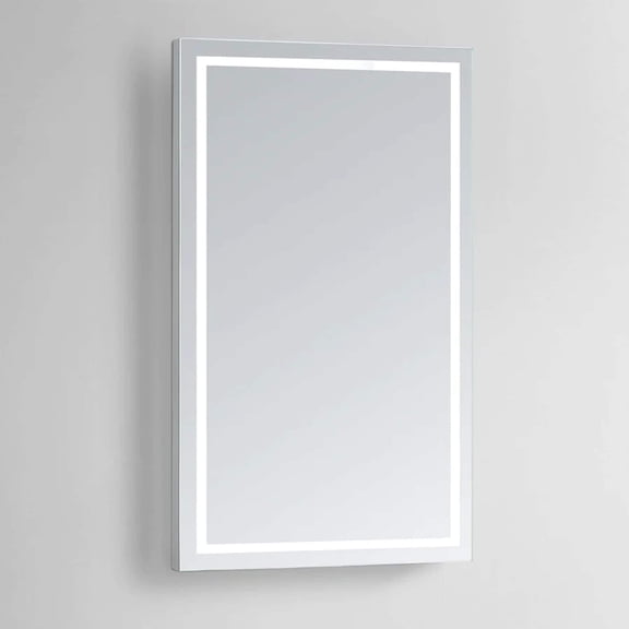 Modern Mirrors Aura Lighted Bathroom Vanity Mirror with Daylight LED Lighting and Dimmer Switch
