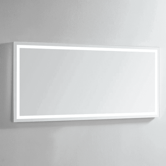 Modern Mirrors Aura Lighted Bathroom Vanity Mirror with Diffused Dimmable Daylight LED Lighting