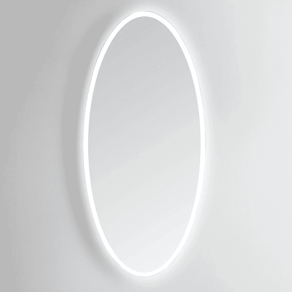 Modern Mirrors Aurora Oval Lighted Bathroom Vanity Mirror with Dimmable Daylight LED Lighting