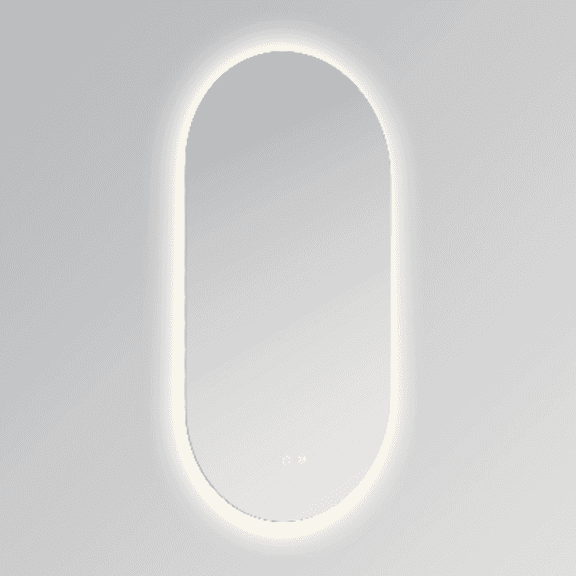Modern Mirrors Cassiopeia Pill Illuminated Vanity Mirror with Touch Sensor and Backlit LED Lighting