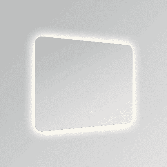 Modern Mirrors Cassiopeia Rounded Corners Illuminated Vanity Mirror with Backlit LED Lighting